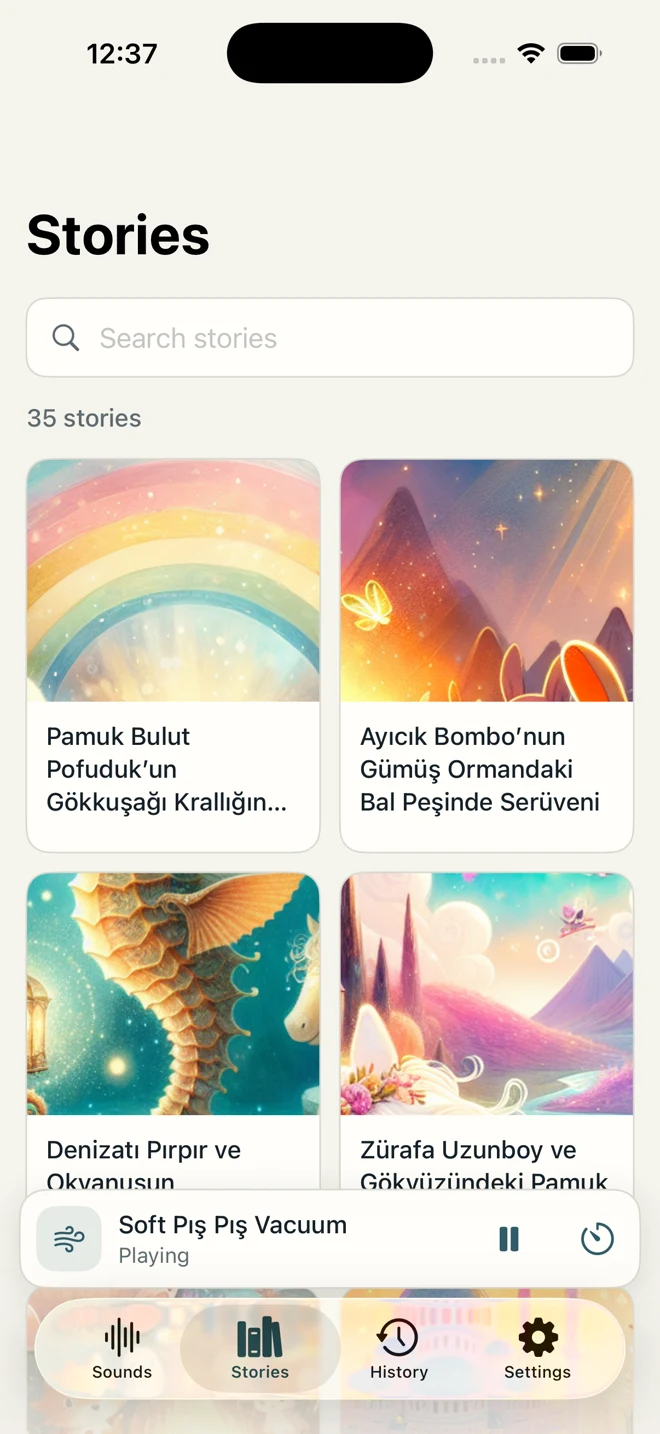 Ninni's curated bedtime story library
